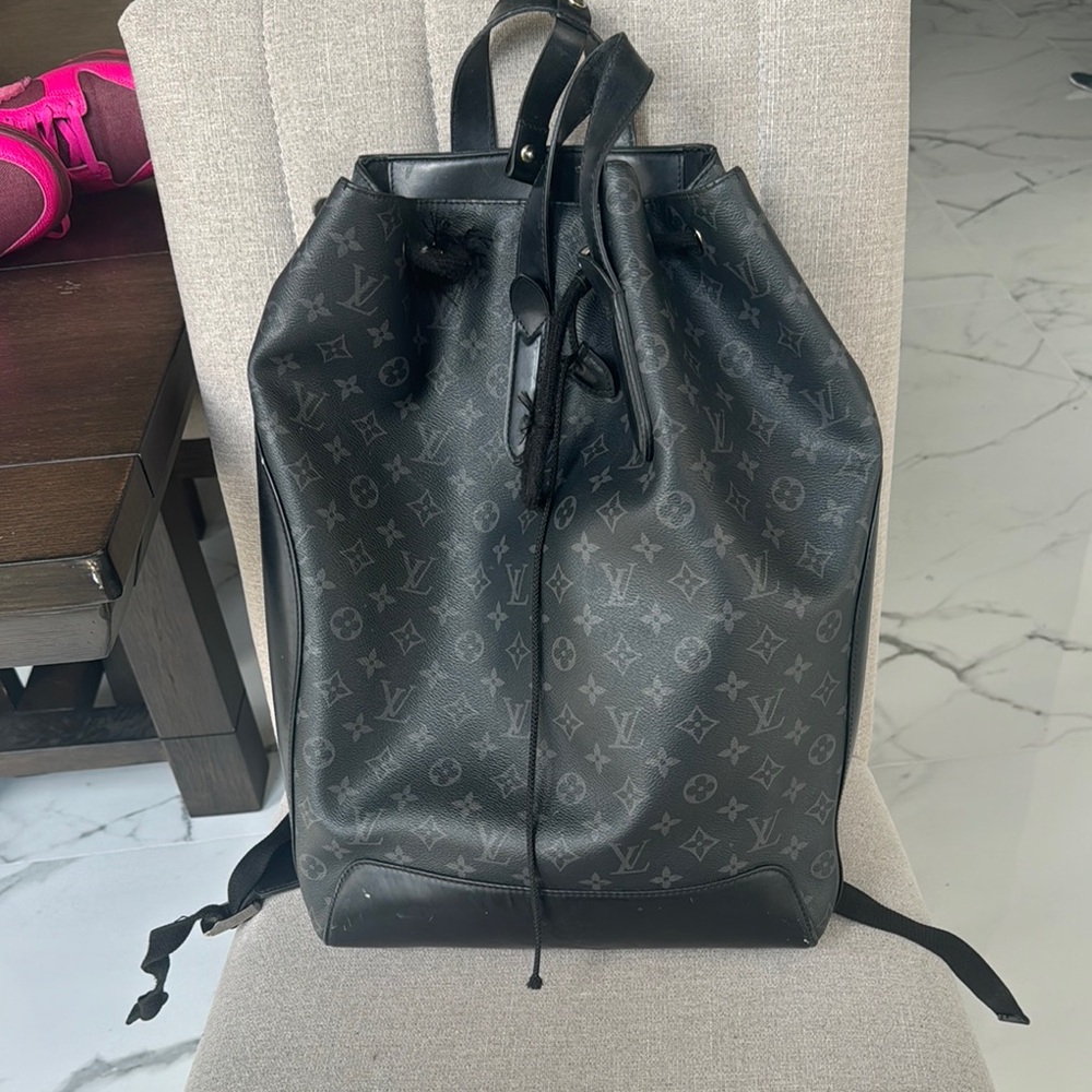 Louis Vuitton Black Monogram explorer backpack